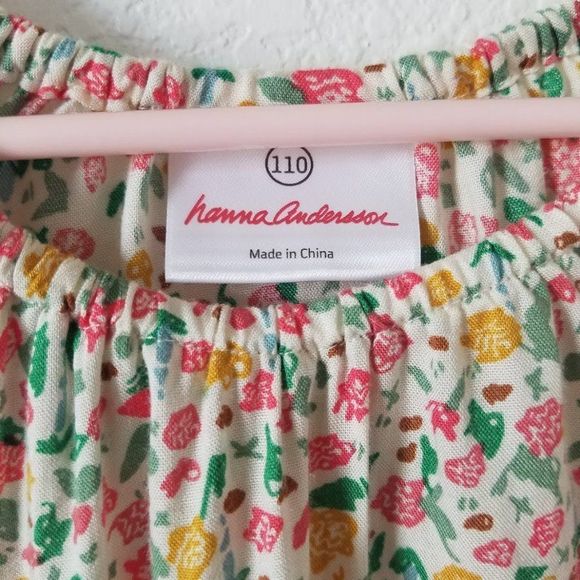 Hanna Andersson Girl Floral Blouse size US 5 ~ 110cm - Picture 4 of 7